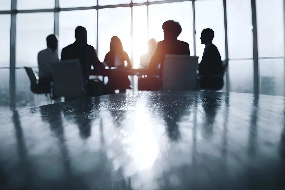 Leadership team meeting around a boardroom table